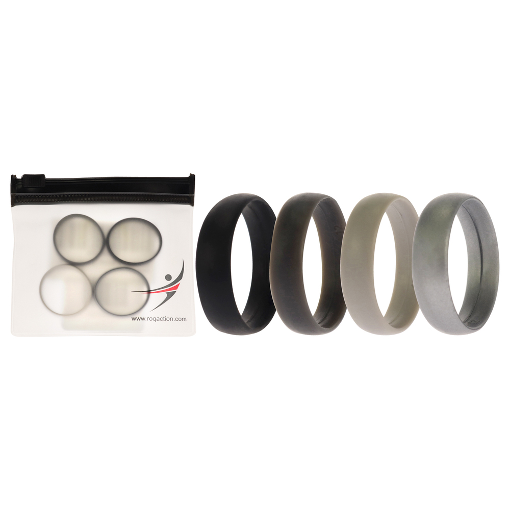 Silicone Wedding 6mm Smooth Ring by ROQ for Men - 12 mm Ring